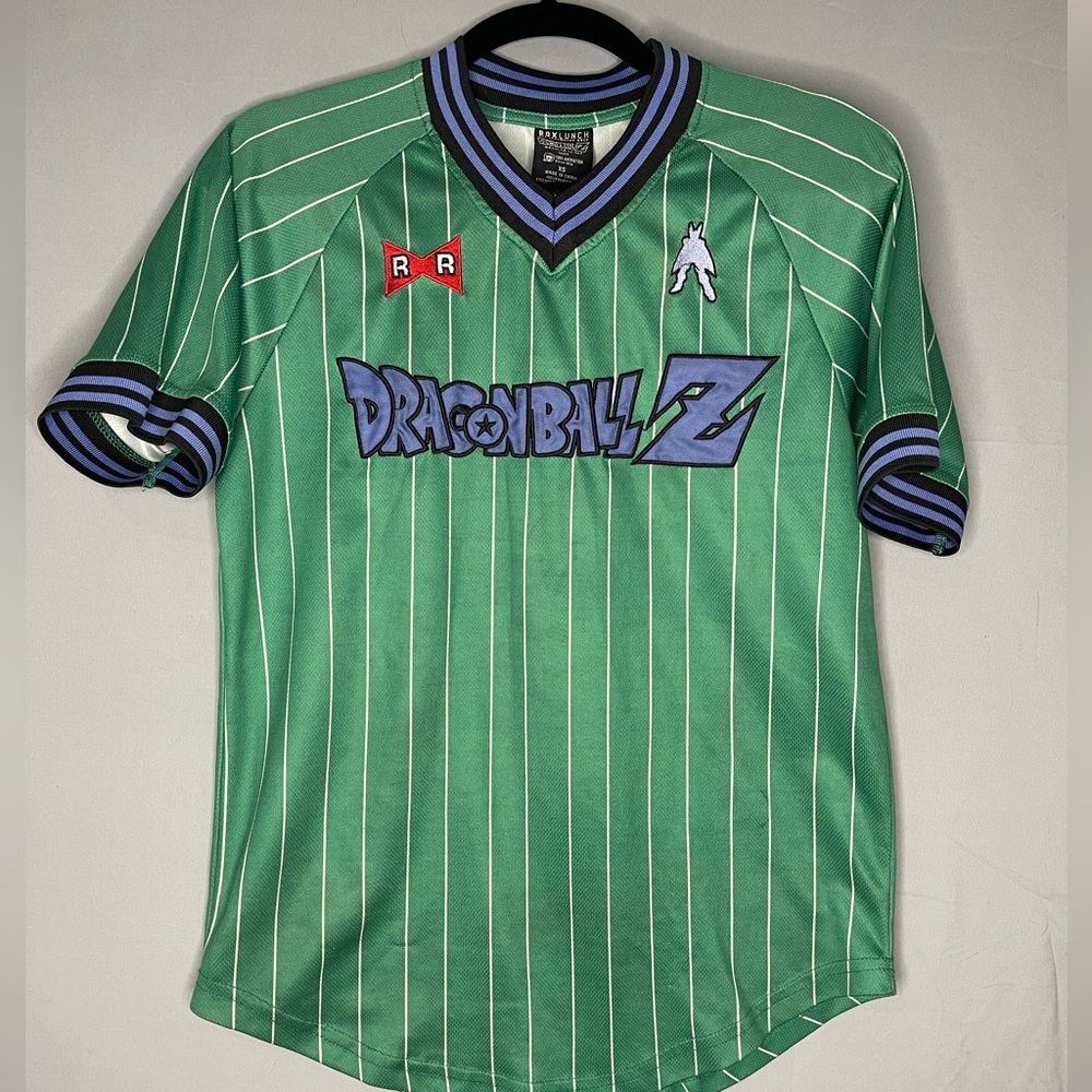 Dragon Ball Z Green Striped Men's Shirt